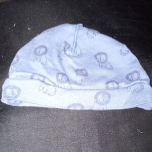 Lion Print Blue Kids Hat